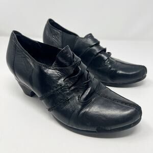 Canal Grande Leather Black Slip On Shoes Size 36 Business Casual